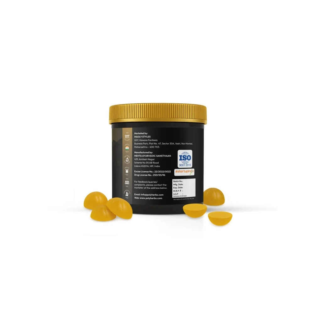 Polyherbs CHILL Golden Super Strong CBD THC  Gummies 250mg Per Gummy, (1:5) - Image 2