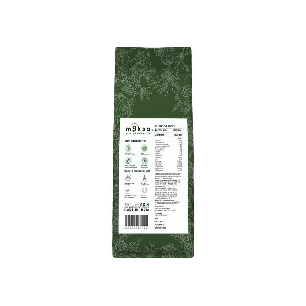 Moksa Hemp Seeds, 300gm - Image 2