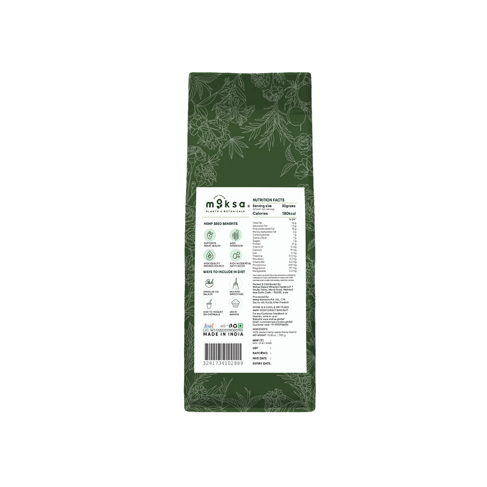 Moksa Hemp Hearts, 300gm - Image 2