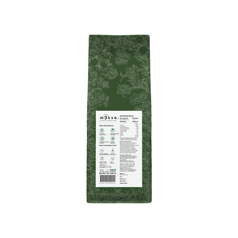 Moksa Hemp Protein Powder, 600 gm - Image 2