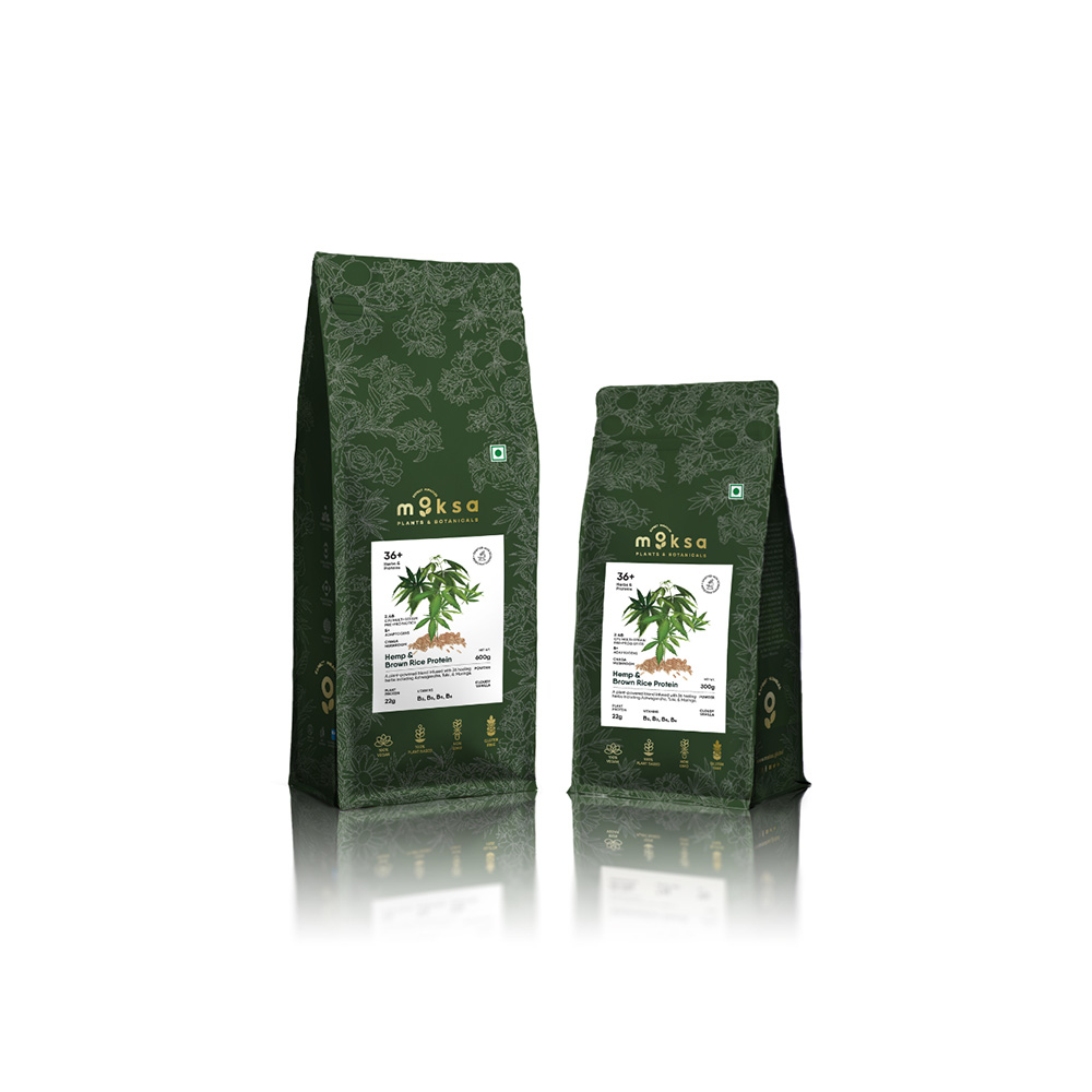 Moksa Hemp Brown Rice Protein Powder, 300 gm - Image 4