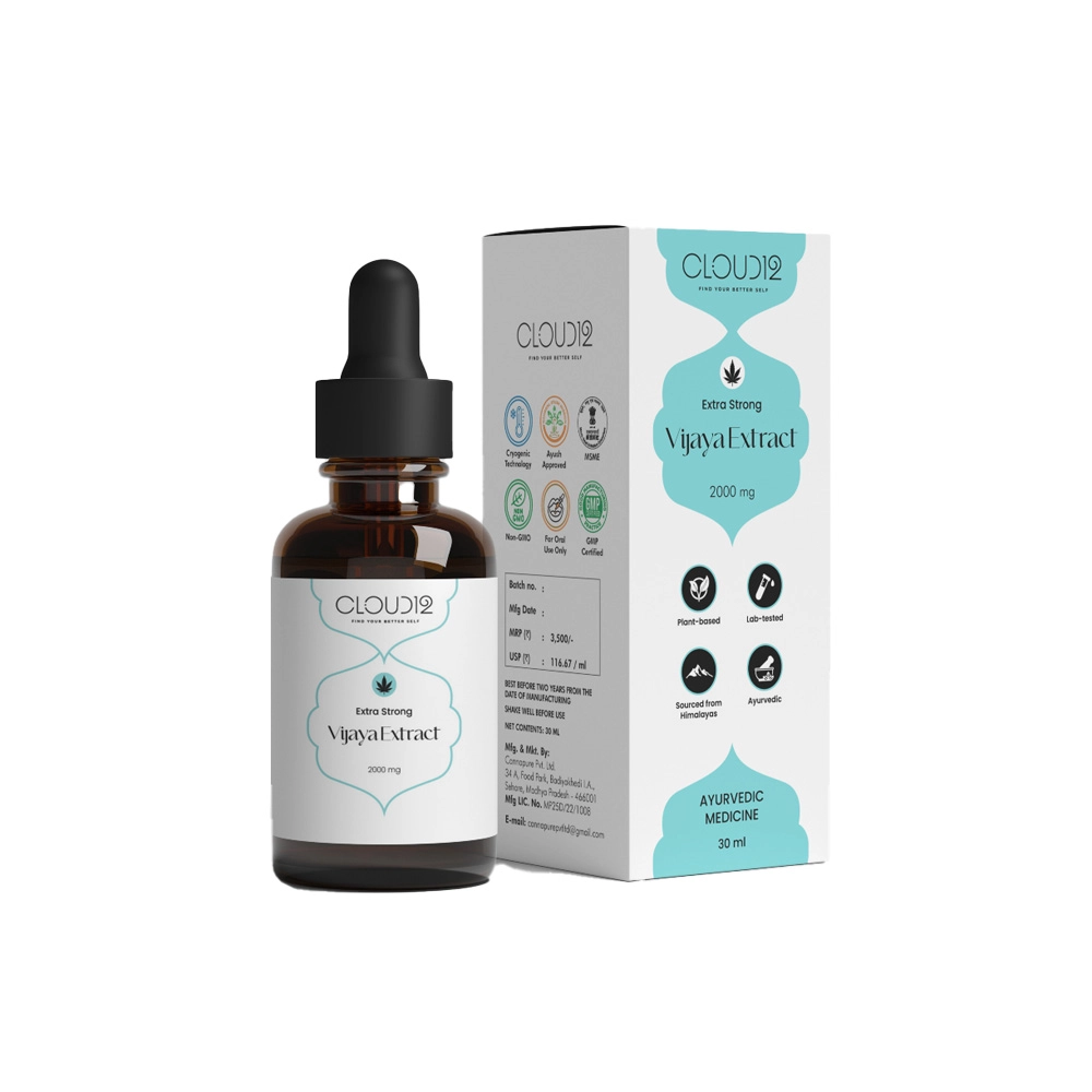 Cloud12 Full Spectrum Vijaya Oil 30ml, 2000mg - High Strength on itshemp.in