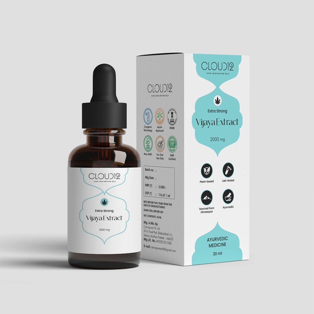 Cloud12 Full Spectrum Vijaya Oil 30ml, 2000mg - High Strength on itshemp.in