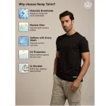Cannabie Hemp Core T-Shirt, Black - Image 4