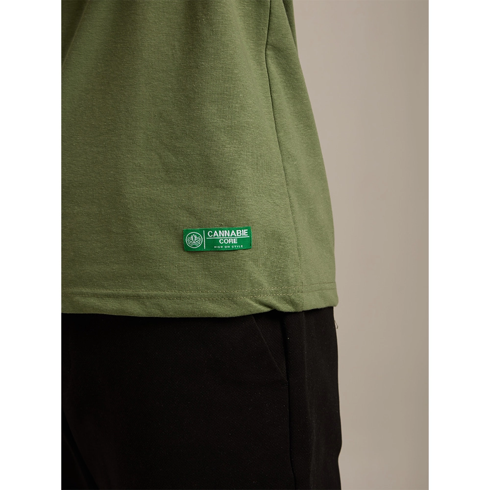 Cannabie Hemp Core T-Shirt, Green - Image 4