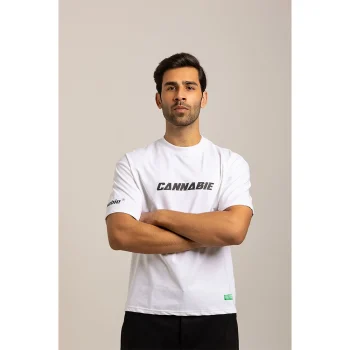 Cannabie Classic Hemp T-Shirt Oversized, White on itshemp.in
