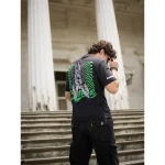 Cannabie Circus Hemp T-Shirt Oversized, Black - Image 8