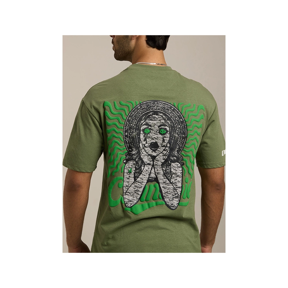 Cannabie Circus Hemp T-Shirt Oversized, Green - Image 8