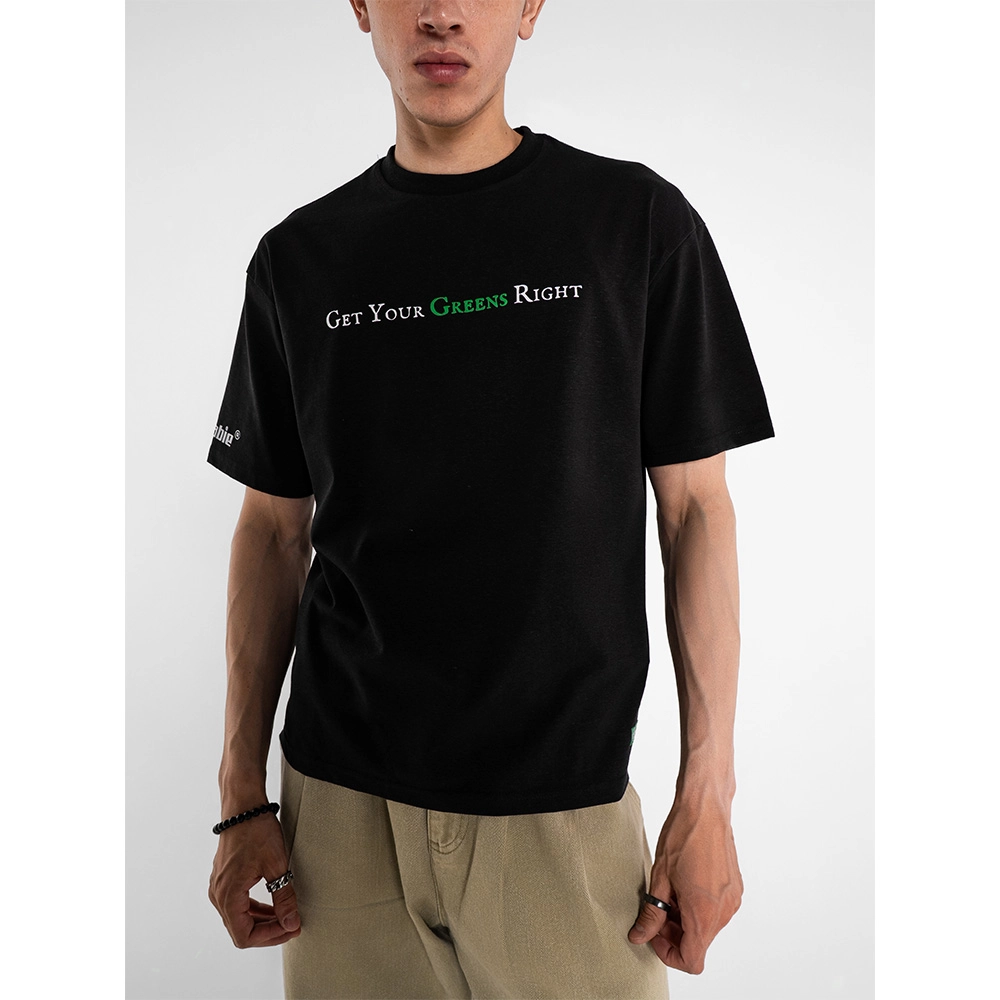 Cannabie Get Your Greens Hemp T-Shirt Oversized, Black - Image 8