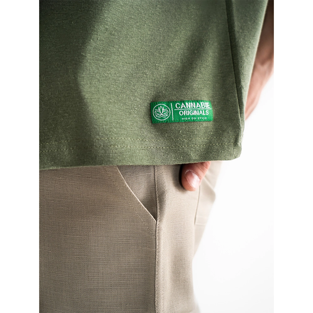 Cannabie Get Your Greens Hemp T-Shirt Oversized, Green - Image 8