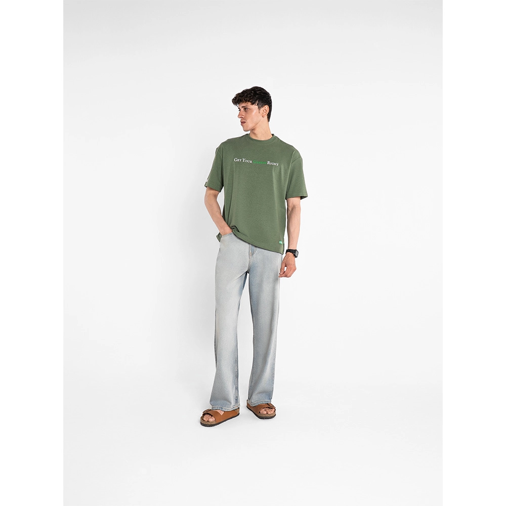 Cannabie Get Your Greens Hemp T-Shirt Oversized, Green - Image 7