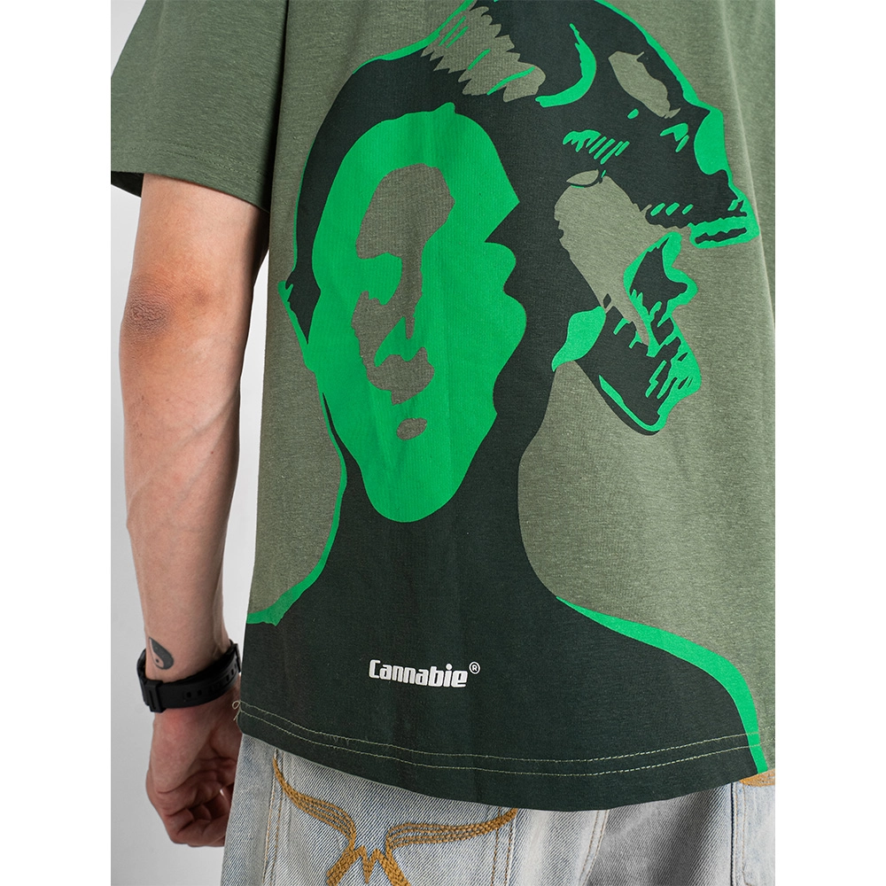 Cannabie Get Your Greens Hemp T-Shirt Oversized, Green - Image 6