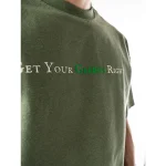 Cannabie Get Your Greens Hemp T-Shirt Oversized, Green - Image 5