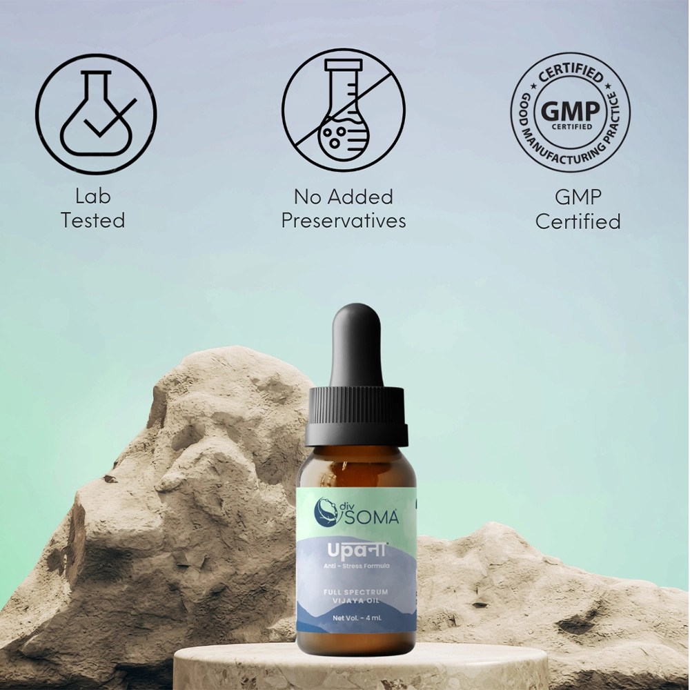 Divsoma Upana Stress Relief CBD Oil, (1ml-4 ml) on itshemp.in