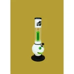 Kiick As Acrylic Bong Happy Percolator, White, 30cm on itshemp.in