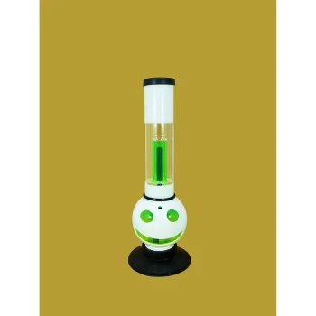 Kiick As Acrylic Bong Happy Percolator, White, 30cm on itshemp.in