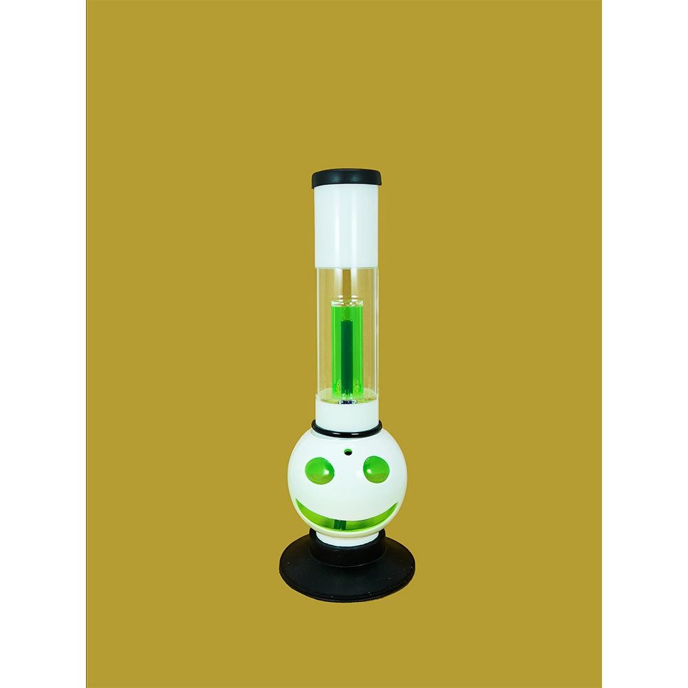 Kiick As Acrylic Bong Happy Percolator, White, 30cm on itshemp.in