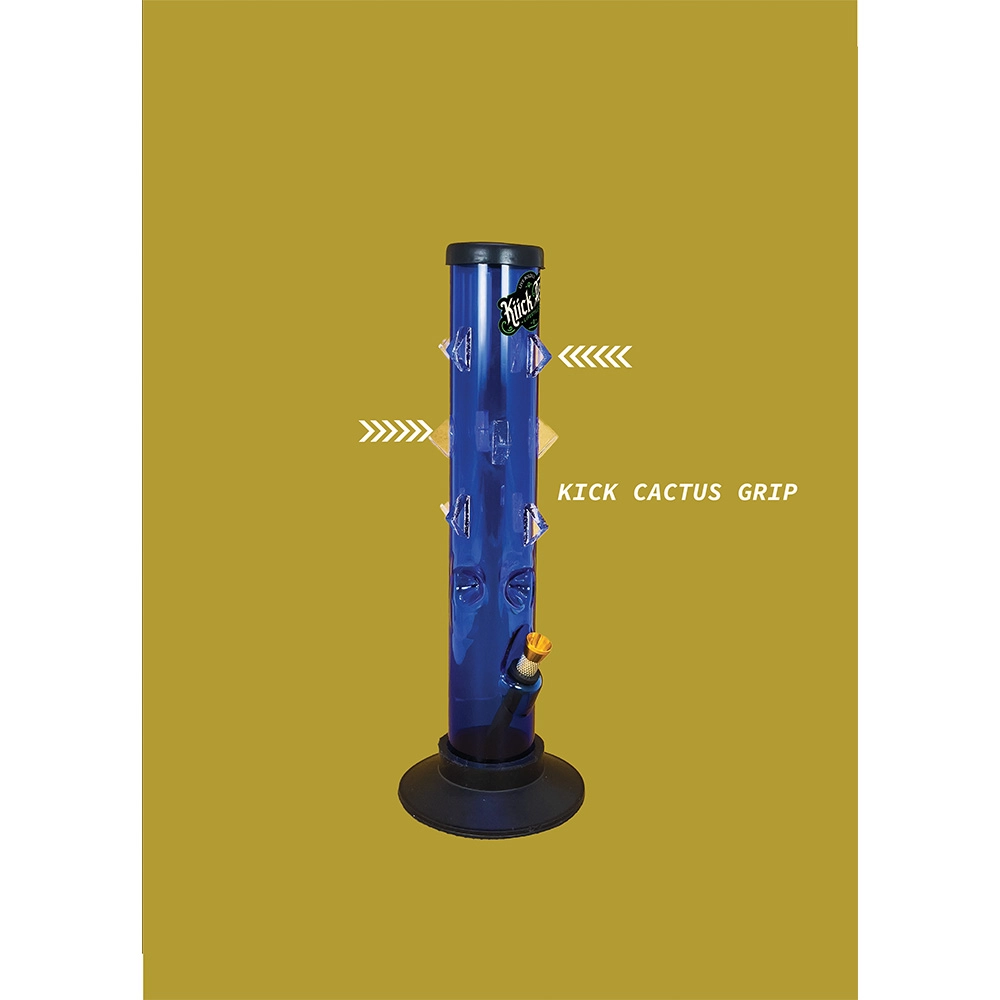 Kiick As Acrylic Bong Cactus Grip, Blue, 30cm on itshemp.in