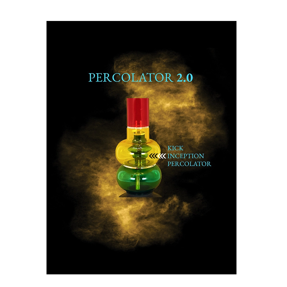 Kiick As Rasta Inception Percolator Acrylic Bong – 12" Inch on itshemp.in