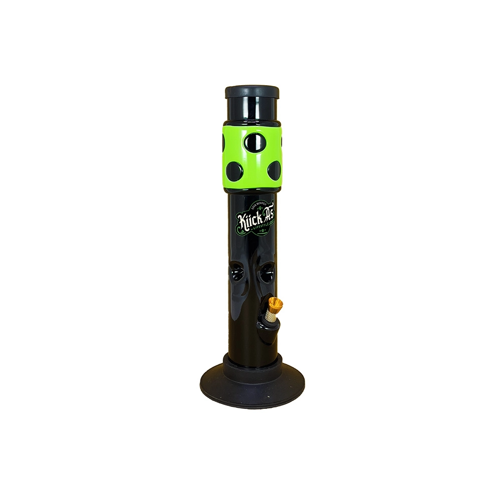 KA244007_1 Kiick As Neon Beetles Acrylic Bong – 12 Inch on itshemp.in