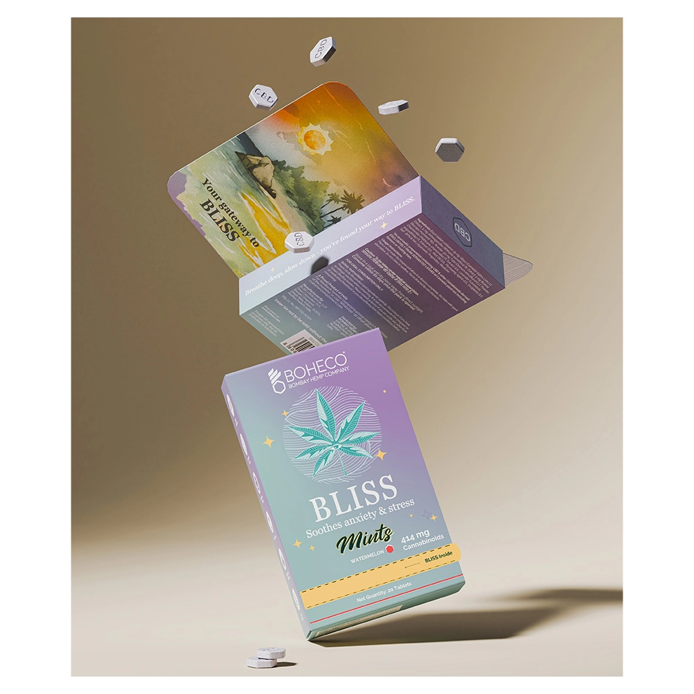 BOHECO BLISS MINTS (20mg CBD) - For Anxiety Relief and Focus - (Pack of 20) on itshemp.in