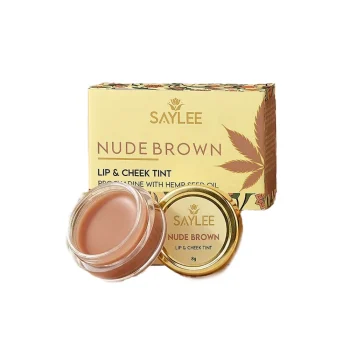 Saylee HempGlow Lip & Cheek Tint Nude Brown, 8gm on itshemp.in