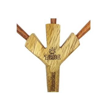 TBBC Trident Wooden Joint Holder - 3 in 1 holder with Stash Bag on itshemp.in