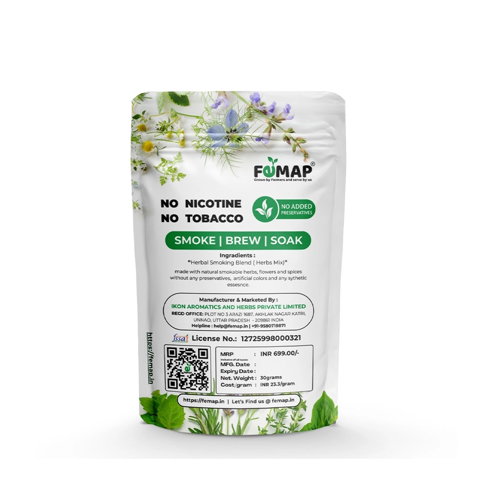 Femap Blue Floral Delight Herbal Smoking Blend Mix, 30gm on itshemp.in