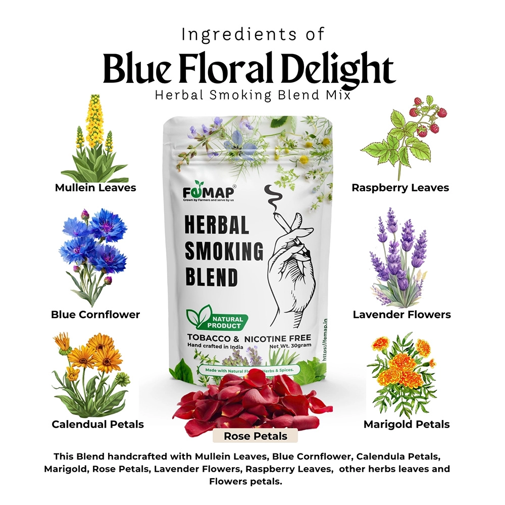 Femap Blue Flora Delight Herbal Mix 30g & Minty Flora Herbal Smoking Blend 30g Combo on itshemp.in