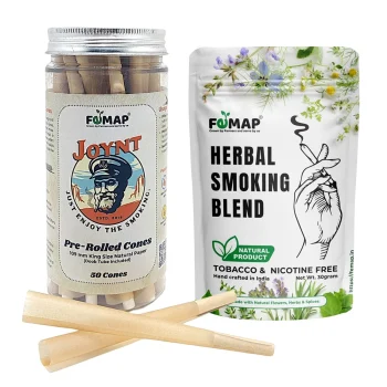 Femap Blue Flora Delight Herbal Mix 30g & Joynt Pre-Rolled Paper Cones (50 Pcs) Combo on itshemp.in