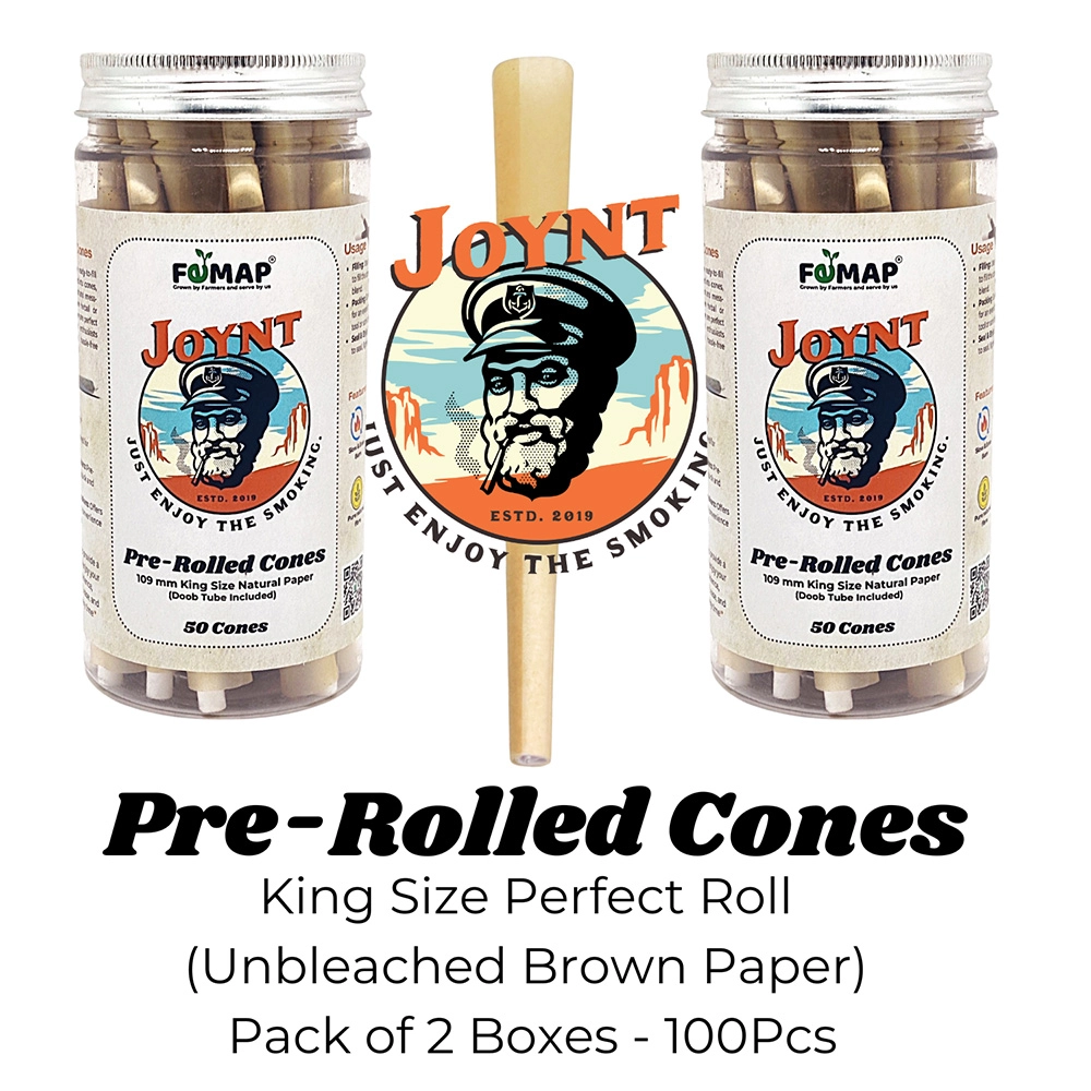 Femap Joynt Pre-Rolled Paper Cones 50 Pcs, King Size Pre-Rolled Cones (Pack of 2) on itshemp.in