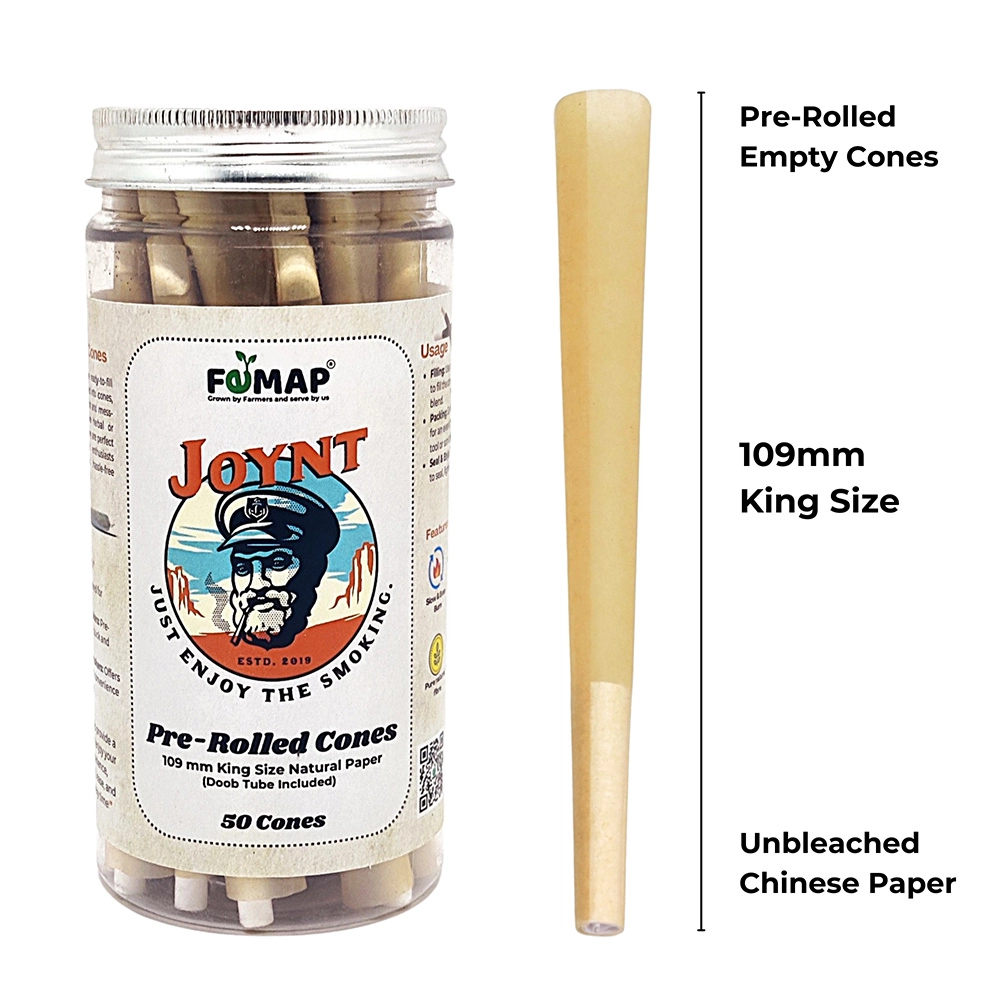 Femap Joynt Pre-Rolled Paper Cones 50 Pcs, King Size Pre-Rolled Cones (Pack of 2) on itshemp.in