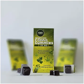 Magiccann Canna Gummies – Pina colada, Extra Strong: 1350Mg (135mg) Pack of 10 gummies on itshemp.in