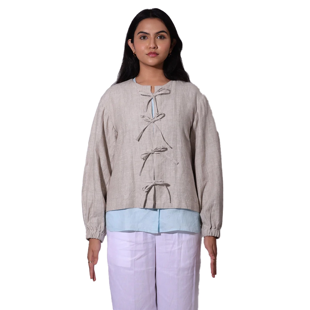 Swabhav The Bow Jacket, (Buttons / Bow) - Image 1