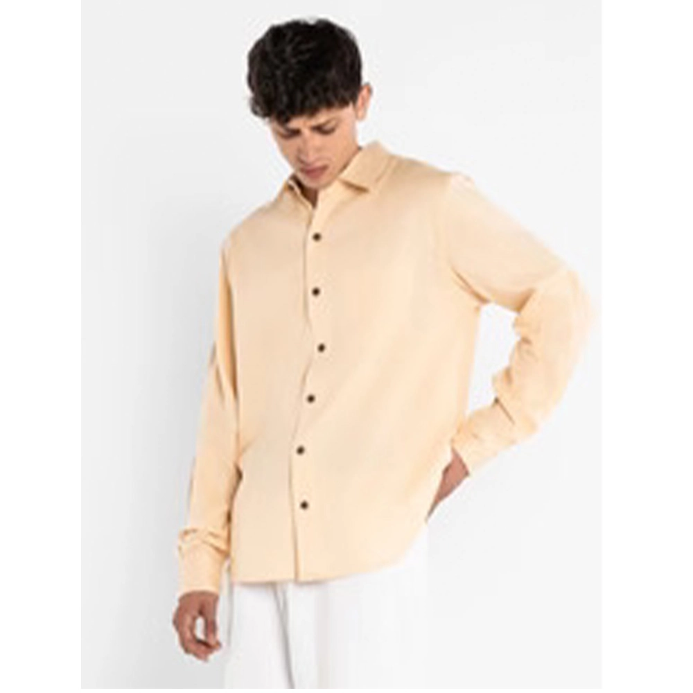 Cannabie Spell Patchwork Full Sleeves Hemp Shirt Nude - Image 5
