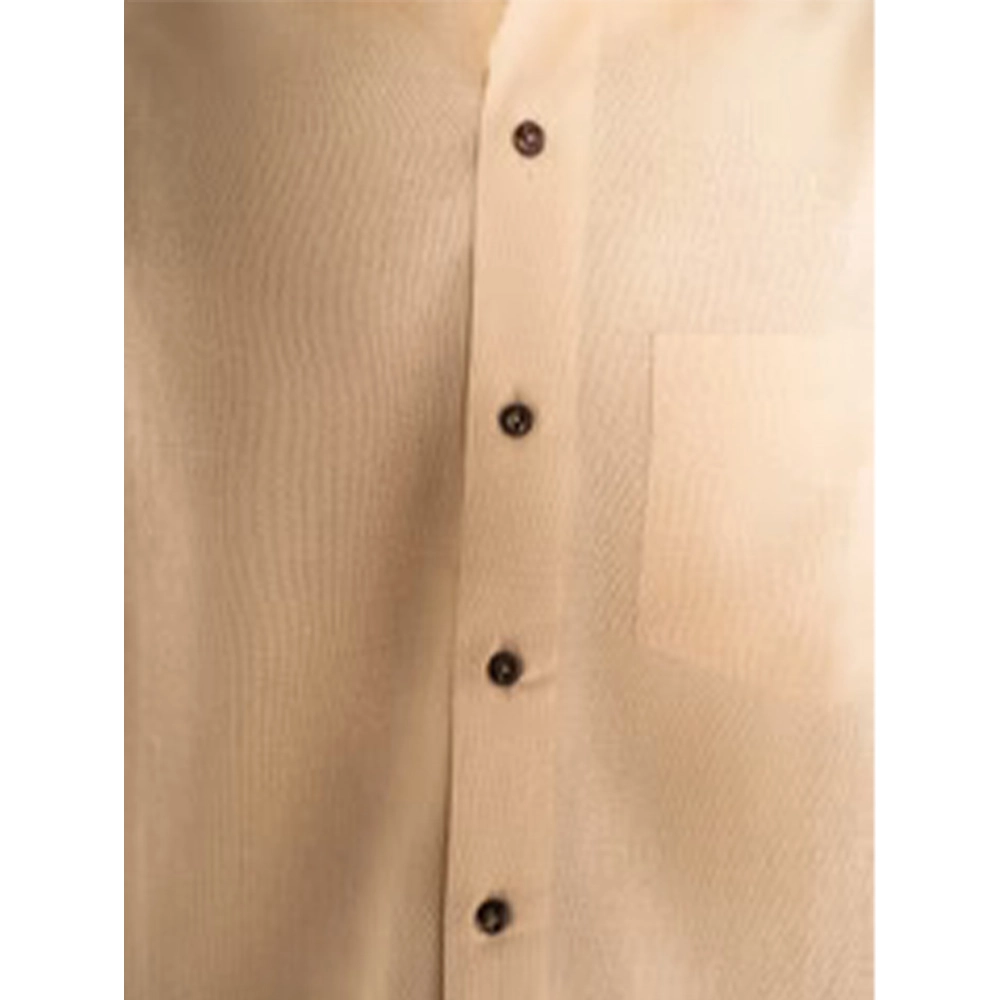 Cannabie Full sleeves Hemp Solid Shirt Nude - Image 2