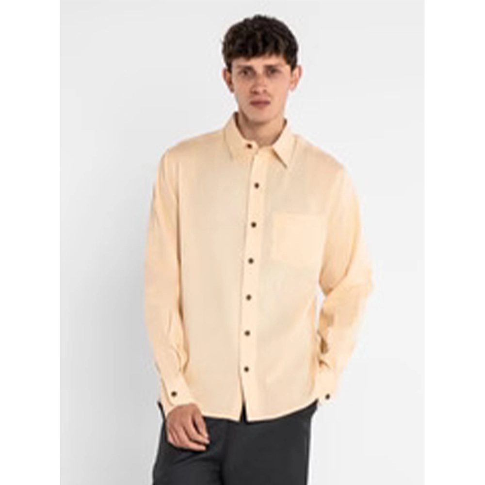 Cannabie Full sleeves Hemp Solid Shirt Nude - Image 4