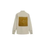 Cannabie WannaBe Patchwork Full Sleeves Hemp Shirt Off White - Image 2