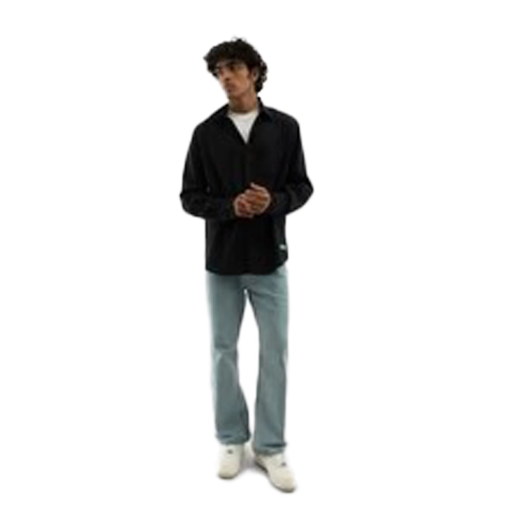 CB068109 Cannabie Full sleeves Hemp Solid Shirt Black - Image 1