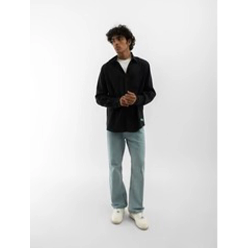 Cannabie Full sleeves Hemp Solid Shirt Black - Image 4