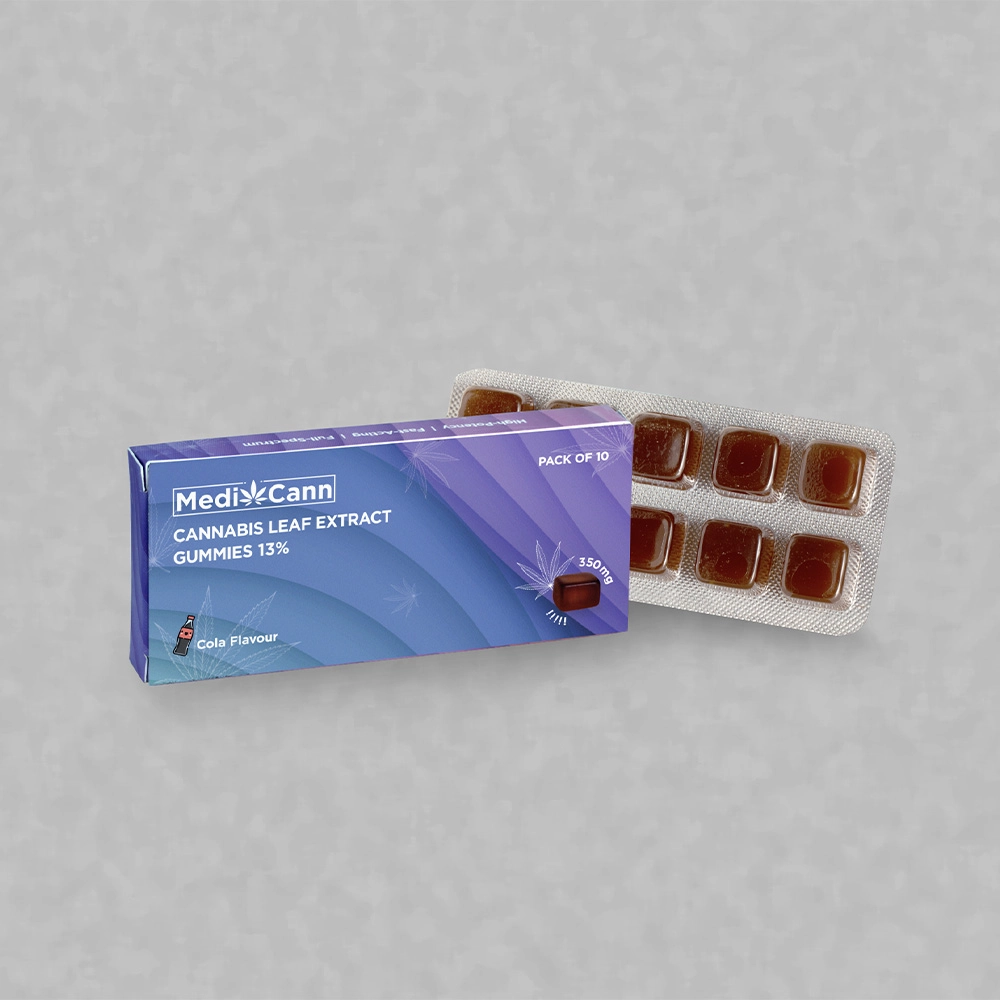 Medicann Cannabis Leaf Extract Gummies 350mg, (10 Gummies) on itshemp.in