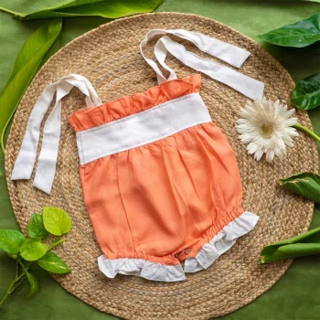 Aranya Lifestyle Tangerine twosome, (Orange romper) on itshemp.in