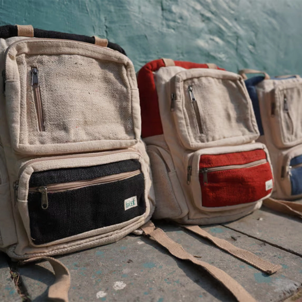 B’Leaf Hungout Hemp – Cotton Travel/Laptop bags on ItsHemp