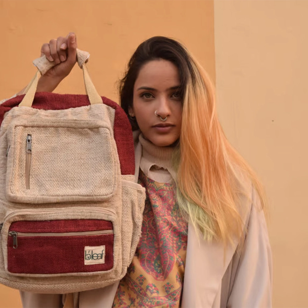 B’Leaf Hungout Hemp – Cotton Travel/Laptop bags on ItsHemp