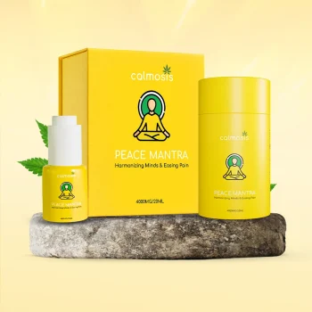 Calmosis Peace Mantra Premium Ayurvedic THC+CBD Cannabis Tincture 4000mg, 20ml on itshemp.in