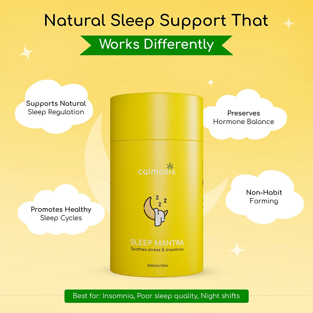 "Calmosis Sleep Mantra Natural Ayurvedic CBD Sleep Tincture 2000mg (THC-Free), 20ml" on itshemp.in