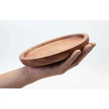TBBC Natural Hardwood Oval Rolling Tray on itshemp.in