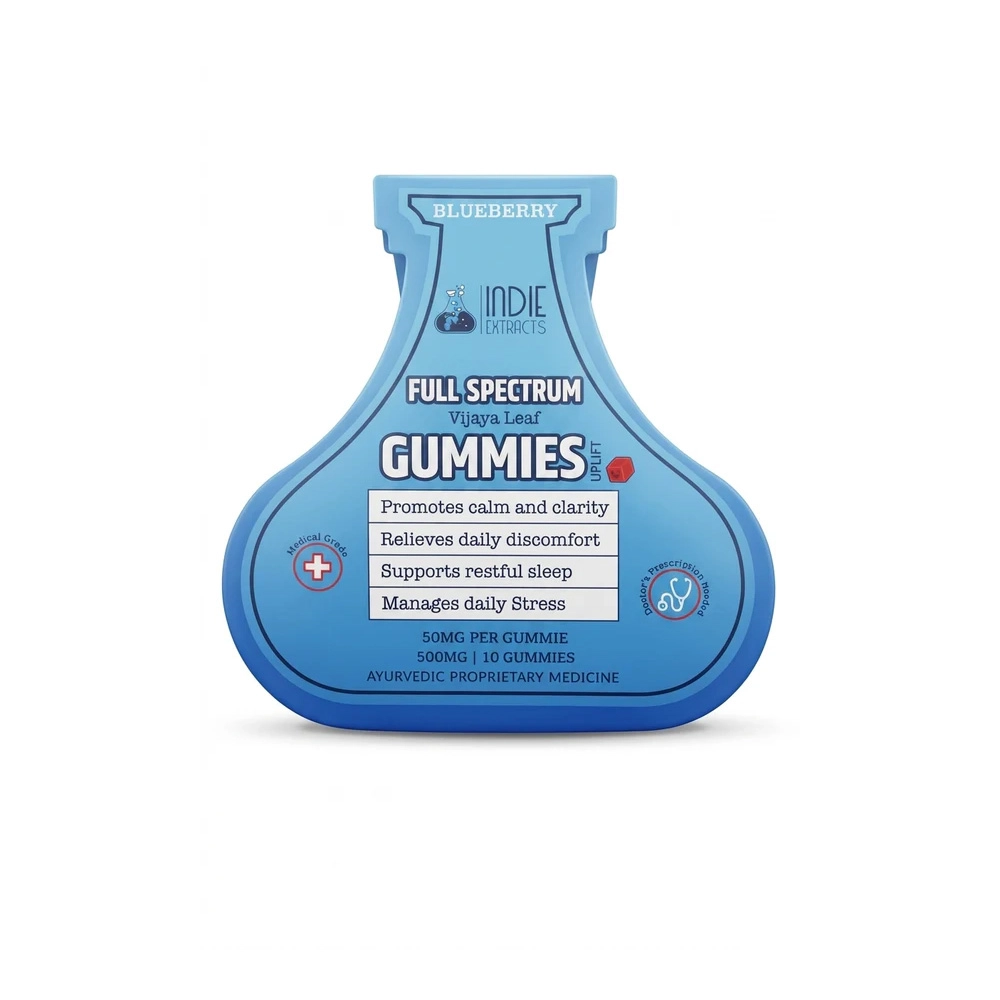 Indie Extracts Full Spectrum Gummies, Blueberry, 10 Gummies on itshemp.in