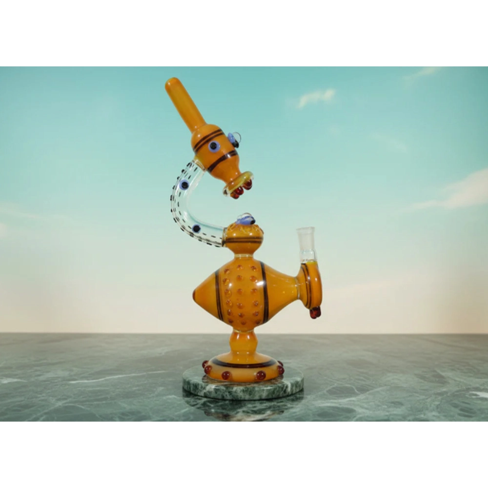 TBBC Toucan Twist Amber Bong – 12 Inch (Telescopic View) - Image 3
