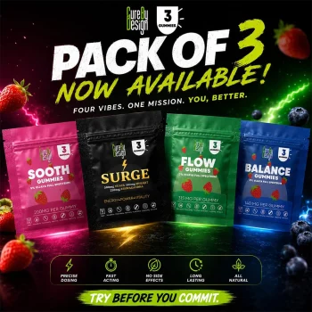 Cure By Design Pack Of 3 Gummies